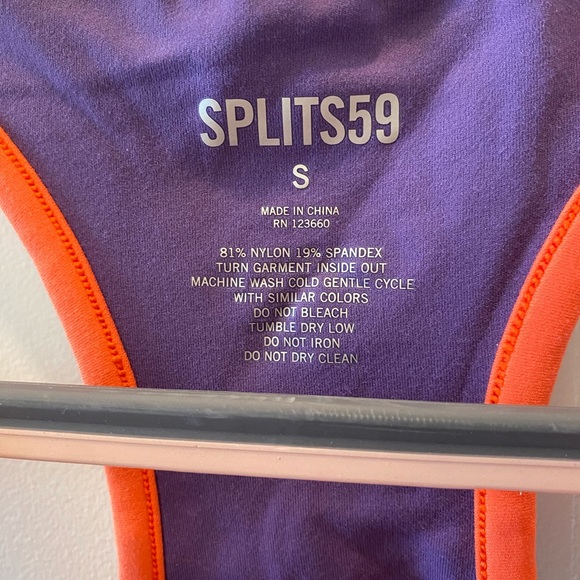 NWT Splits59 Amber Airweight Bralette in iris/mandarin size small - Picture 6 of 6